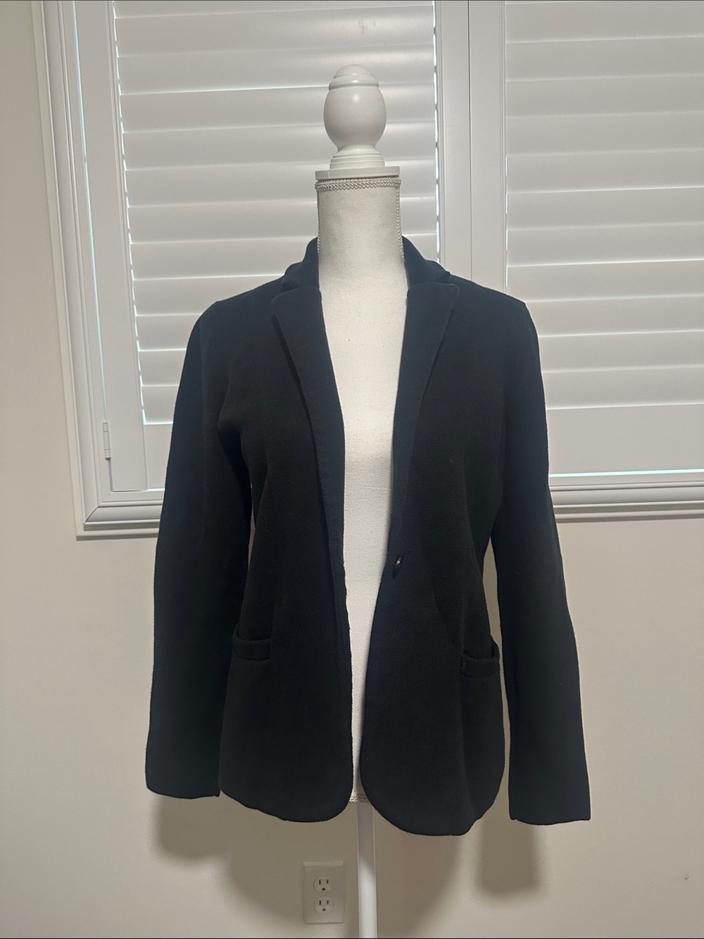 J. Crew Black Knit Blazer Cardigan Small | Ar